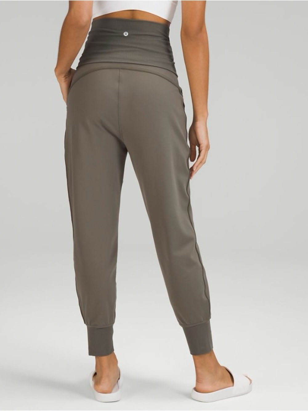 Lululemon Size 4 Align Super-High-Rise Ribbed-Waist Jogger Full Length - Olive
